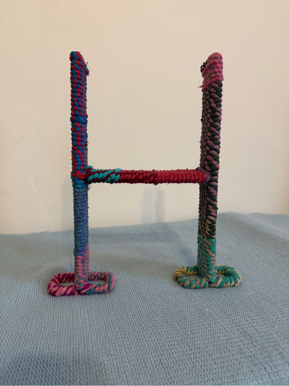 Handmade Multicolor Braided Rope Letter H - Decorative Accent, Pottery Barn